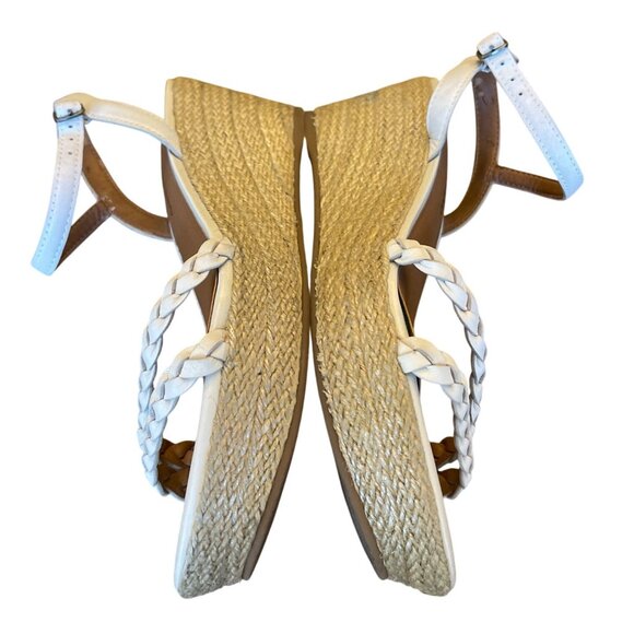 Lucky Brand Women's Espadrille Wedge Double Braided Strap Buckle Cream Size 6 - Picture 5 of 12